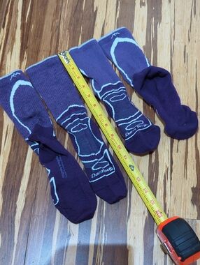 Darn Tough Purple Crew Performance Socks with Light Accent (2 pair)